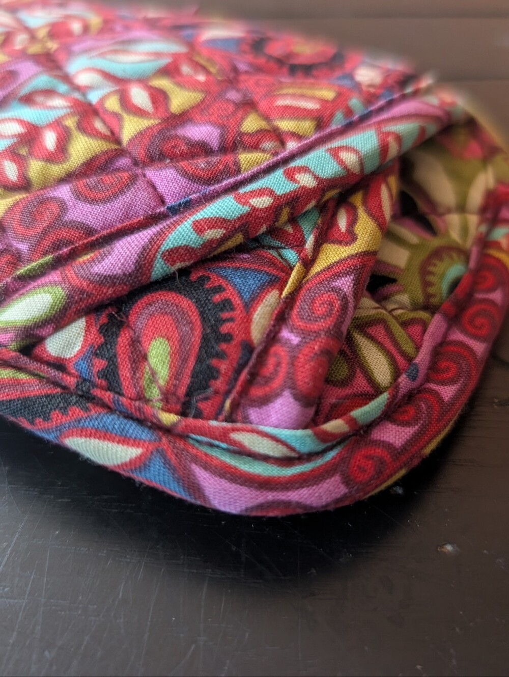 Vera Bradley 2014 Resort Medallion Paisley Cotton Eyeglass Case Retired Pattern - Picture 4 of 7